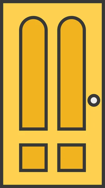 Icono Puerta Decoración Del Hogar Estilo Filledoutline — Vector de stock