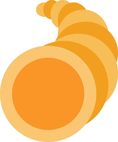 Abundance Cornucopia Horn Icon Flat Style — Vetor de Stock