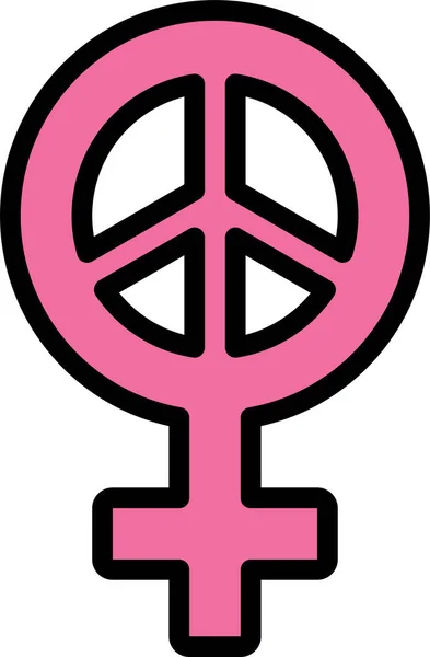 Feminismo Mujer Icono Feminista — Archivo Imágenes Vectoriales