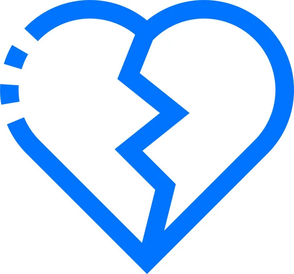 Икона Любви Разбитым Сердцем Категории Валентина — стоковый вектор