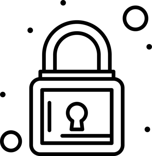 Lock Padlock Security Icon Computerinternetsecurity Category — Stock Vector