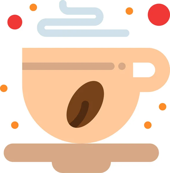 Kaffeetassen Ikone Flachen Stil — Stockvektor