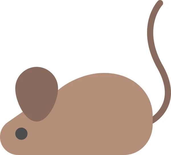 Animal Souris Rat Icône Dans Style Plat — Image vectorielle