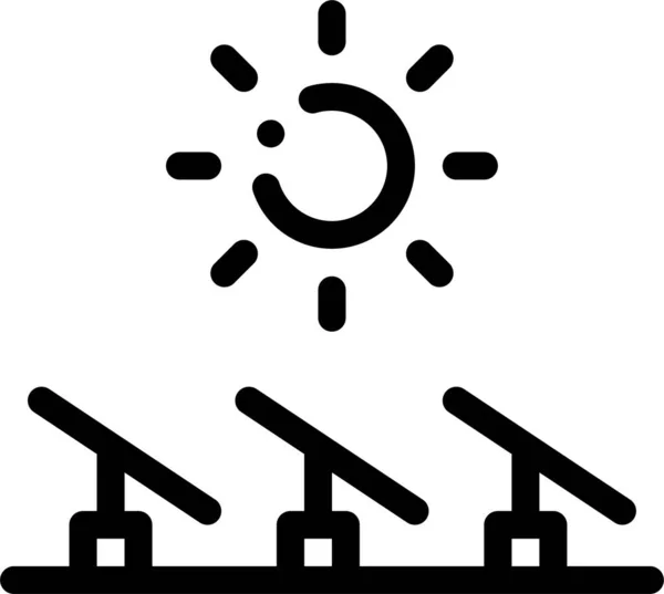 Icono Del Panel Outlie Energía Estilo Esquema — Archivo Imágenes Vectoriales