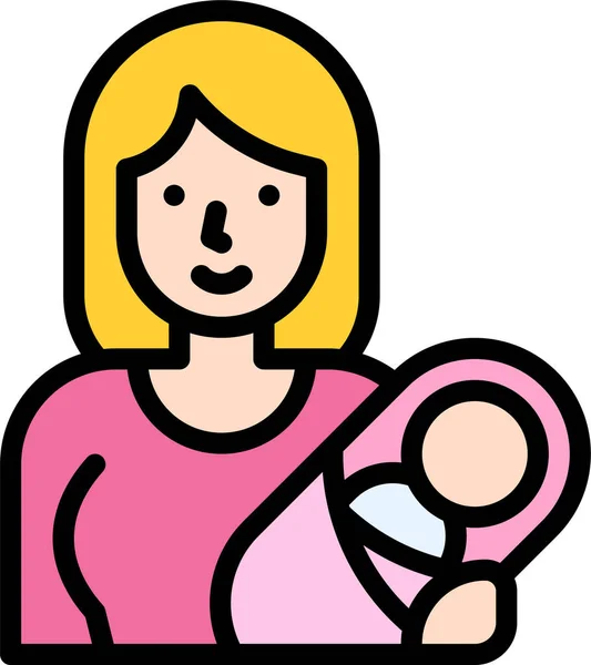 Mujer Mujeres Madre Icono — Vector de stock