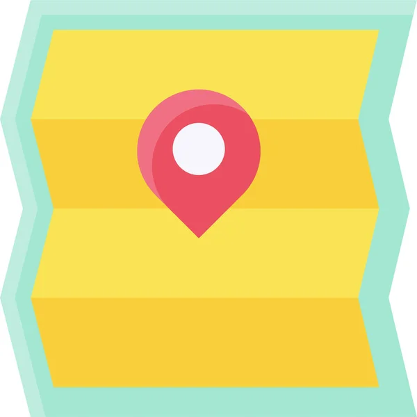 Location Map Marker Icon Summer Category — Stock Vector