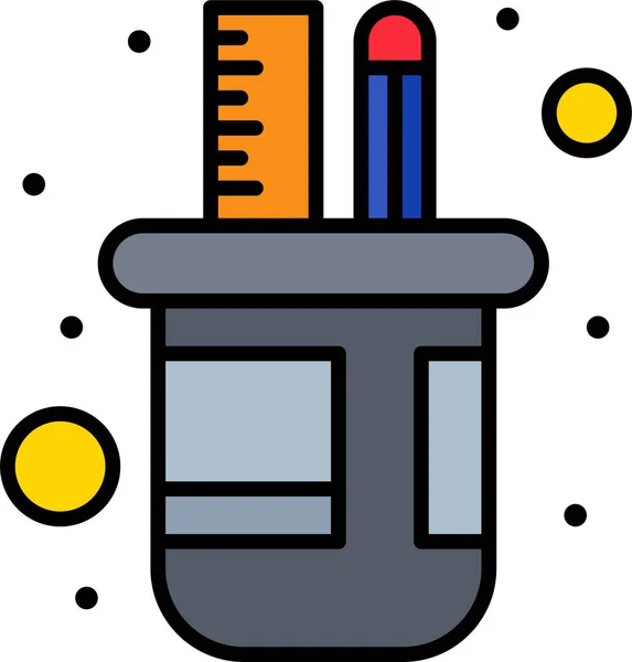 Caja Titular Lápiz Icono — Archivo Imágenes Vectoriales