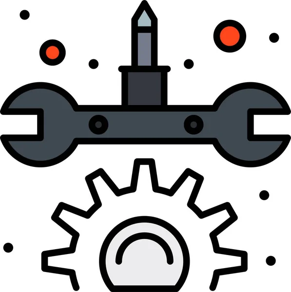 Gear Maintenance Repair Icon — Stock Vector