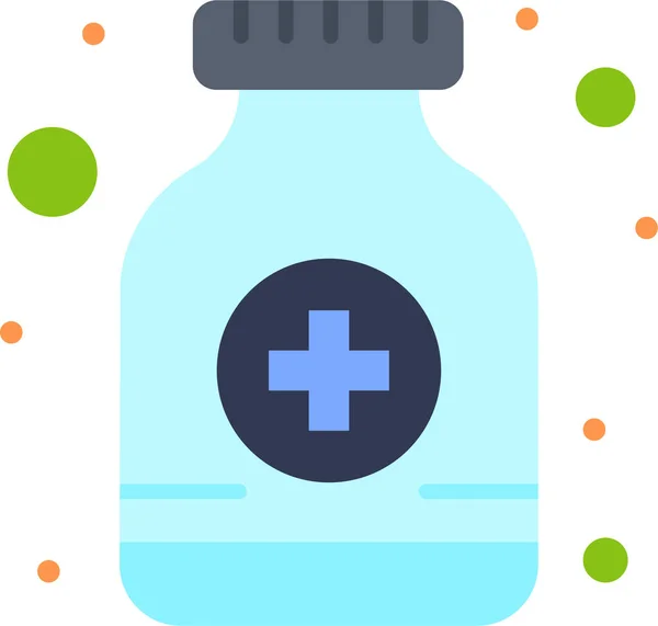 Flasche Medikamententabletten Symbol Der Kategorie Krankenhaushygiene — Stockvektor