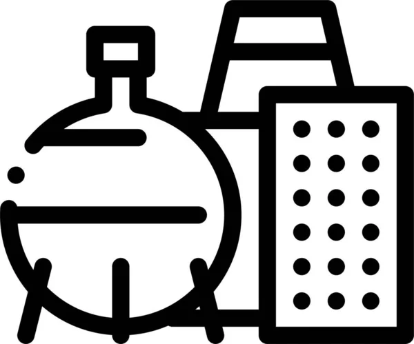 Ícone Energia Química Construção Categoria Construção —  Vetores de Stock