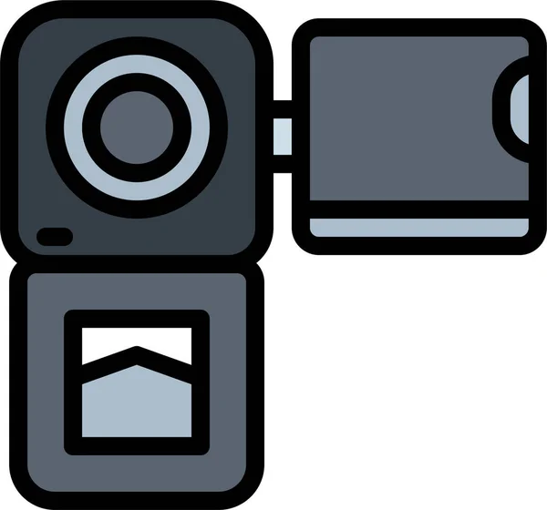 Câmera Câmera Vídeo Ícone Digital Categoria Dispositivos Eletrônicos — Vetor de Stock