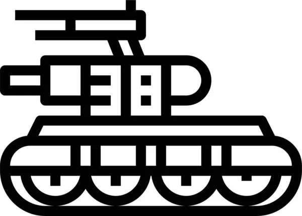 Military Tank Transportation Icon — Stock Vector