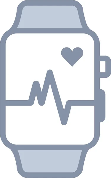 Ícone Hospital Coração Saúde Estilo Filledoutline — Vetor de Stock