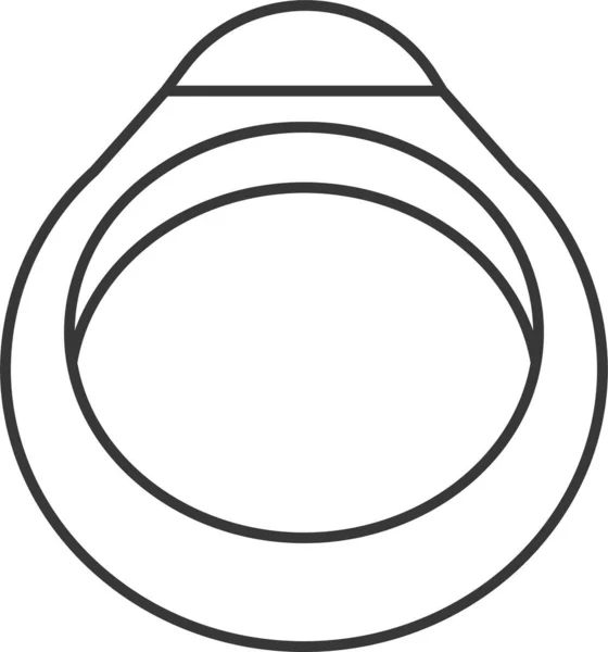 Fashion Jewelry Ring Icon Outline Style —  Vetores de Stock