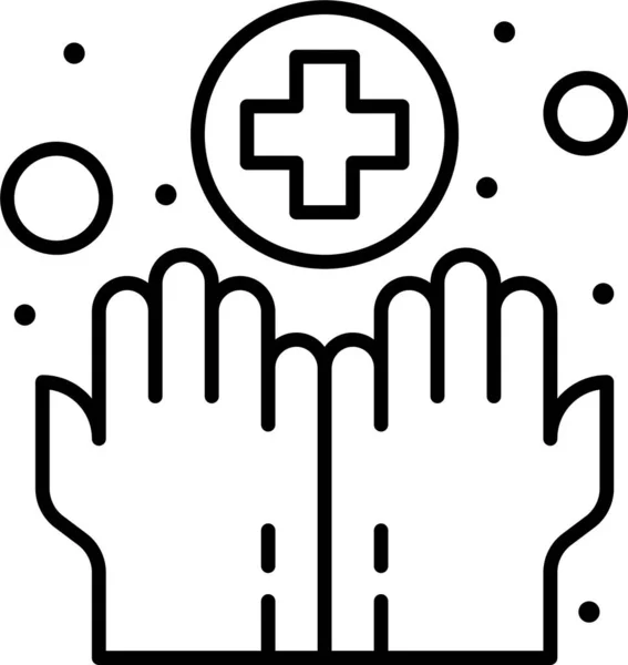 Hands Hygiene Medical Icon — Stock Vector