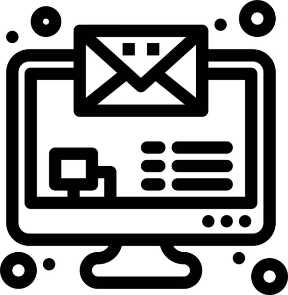 Ícone Mensagem Imac Mail — Vetor de Stock