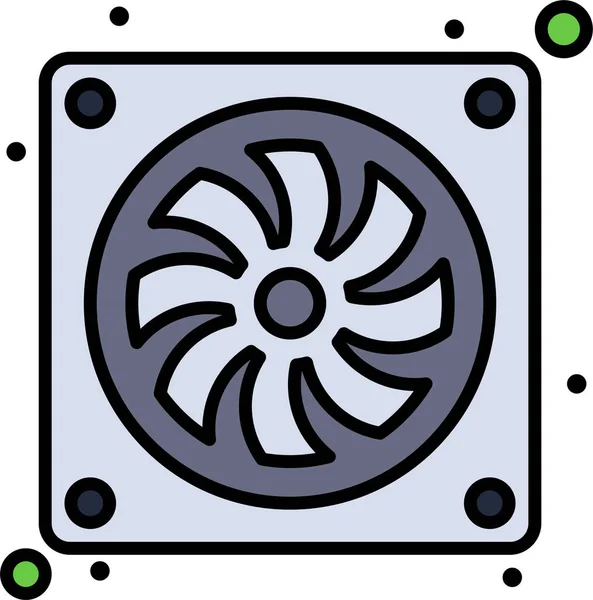 Behuizing Computer Ventilator Pictogram Computer Hardware Categorie — Stockvector