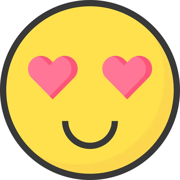 Emoji Emoticon Expression Icon Filledoutline Style — Stockový vektor