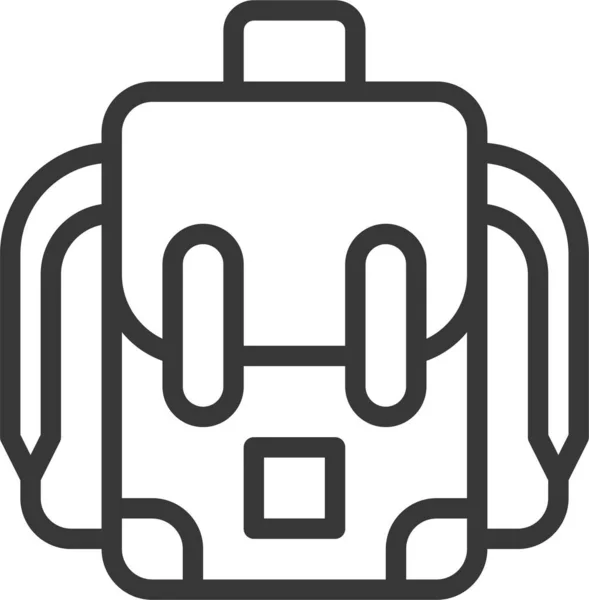 Equipaje Bolsa Icono Equipaje Educaciónescolar Categoría Aprendizaje — Vector de stock