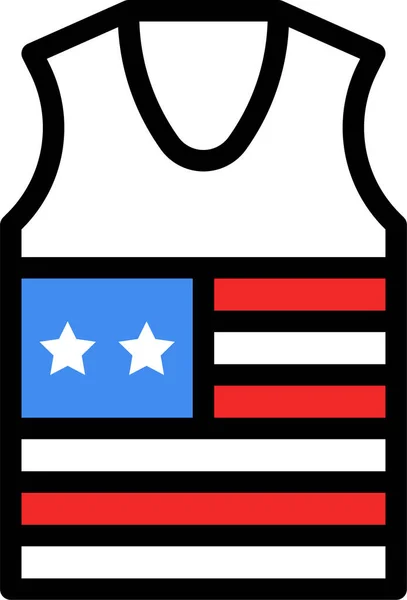 America Fashion Shirt Icon Categoría Independencedayus — Vector de stock