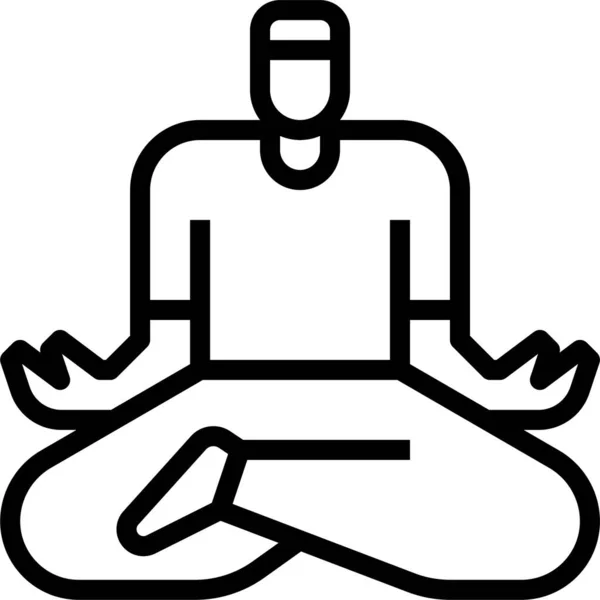 Meditación Relajación Icono Relajación Categoría Fotografía — Vector de stock