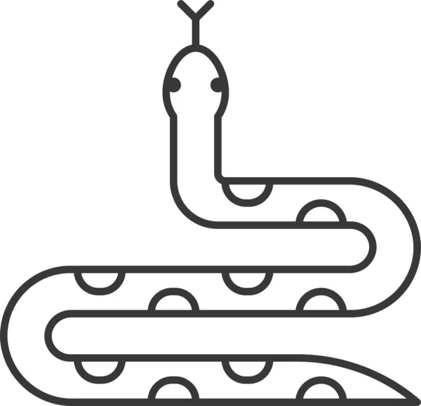 Икона Змеи Рептилии Очертаниях — стоковый вектор