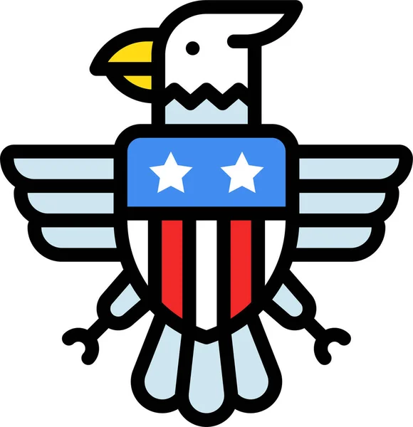 America Bird Eagle Icon Independencedayus Category — Stock Vector