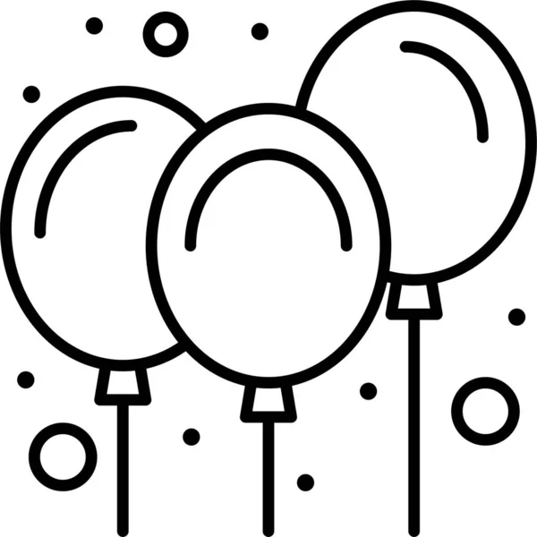 Ballons Air Icône Carnaval — Image vectorielle