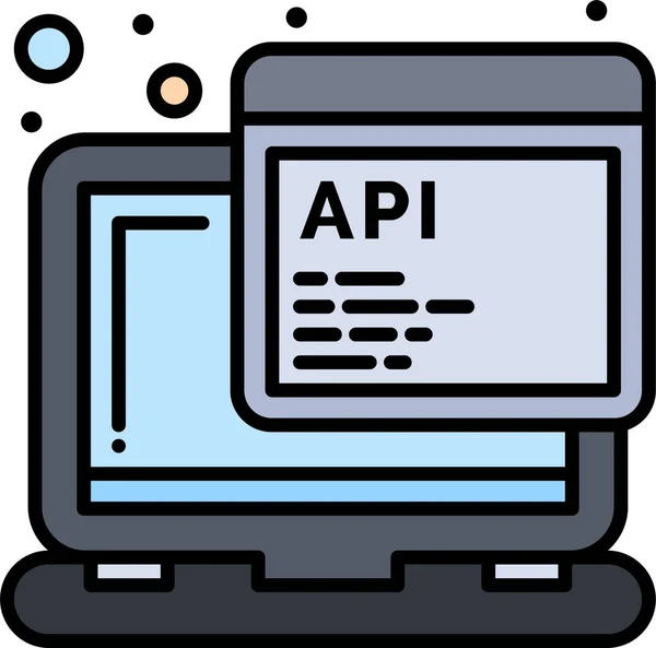 Api Javascript Icono Programación — Vector de stock