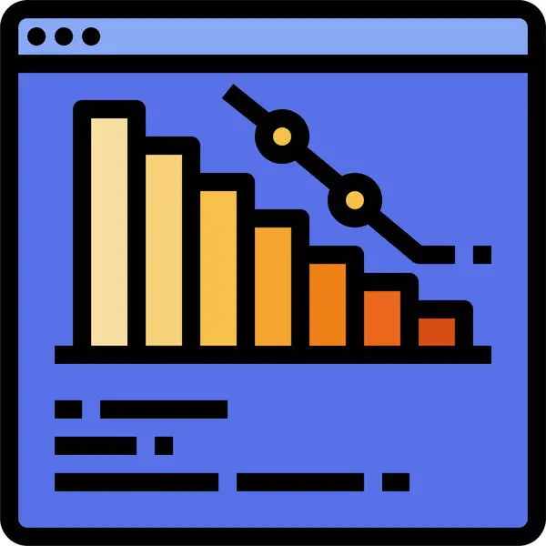 Crise Ícone Estoque Falido —  Vetores de Stock