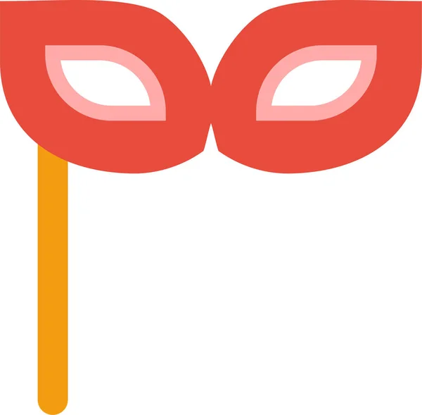 Carnival Eye Mask Mask Icon Flat Style — Vetor de Stock