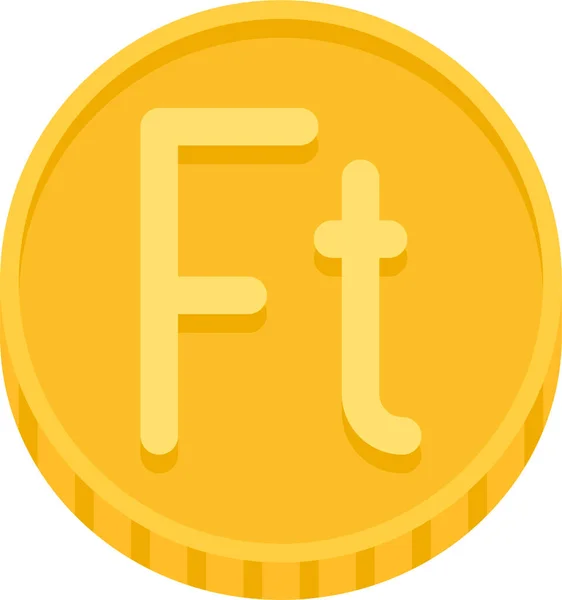 Ícone Forint Hungary Forint — Vetor de Stock