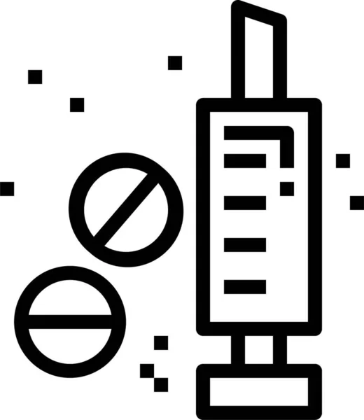 Drug Drugs Medicine Icon Outline Style — Stockový vektor