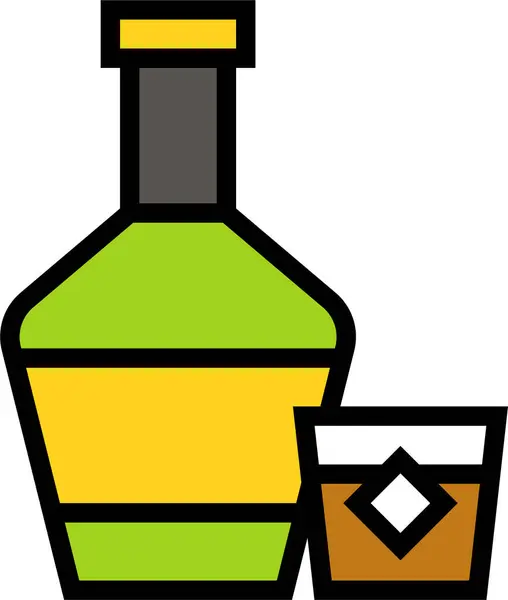 Alkoholische Getränke Alkohol Ikone — Stockvektor