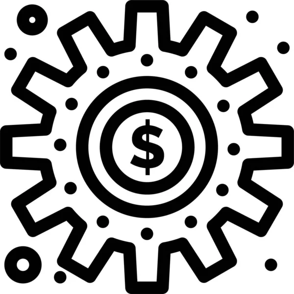 Cogs Making Money Icon Bankingfinance Category — Stock Vector