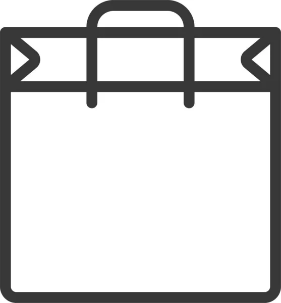 Icono Compra Bolsa Negocios Estilo Esquema — Vector de stock