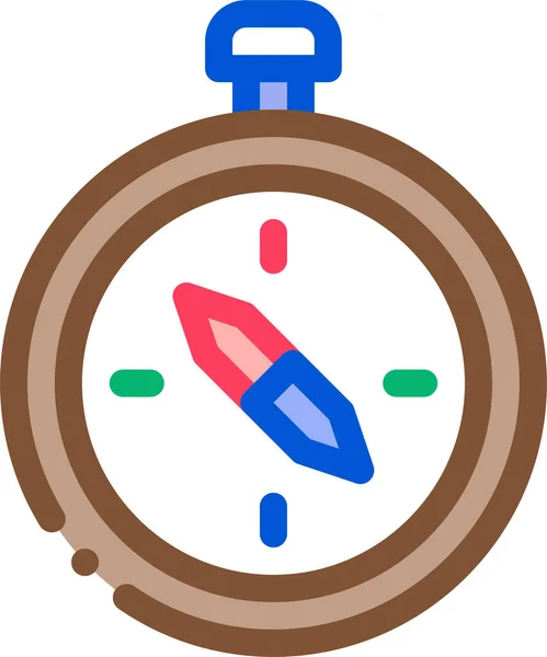 Adventure Compass Sign Icon Filledoutline Style — Vetor de Stock