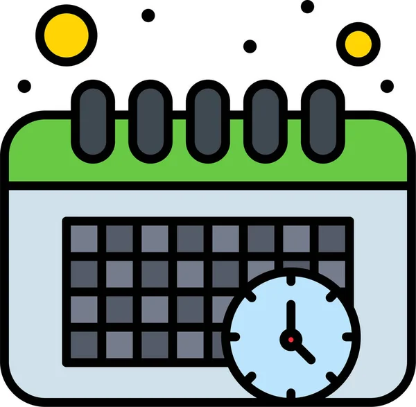 Calendar Schedule Time Icon — Stock Vector