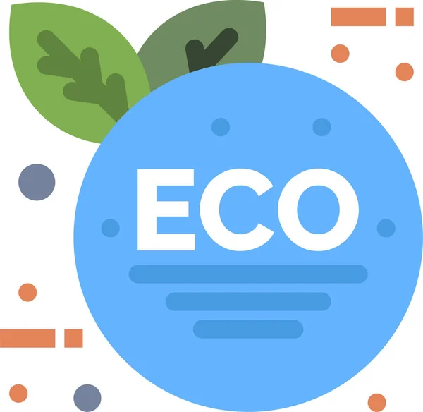 Eco Groen Blad Icoon Natuurbuitenavonturencategorie — Stockvector