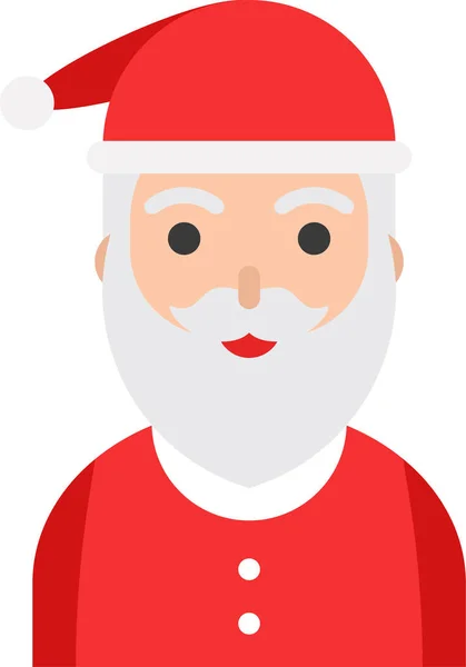 Avatar Natal Ícone Humano Estilo Plano — Vetor de Stock