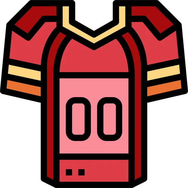 Icono Camiseta Juego Fútbol Estilo Filledoutline — Vector de stock