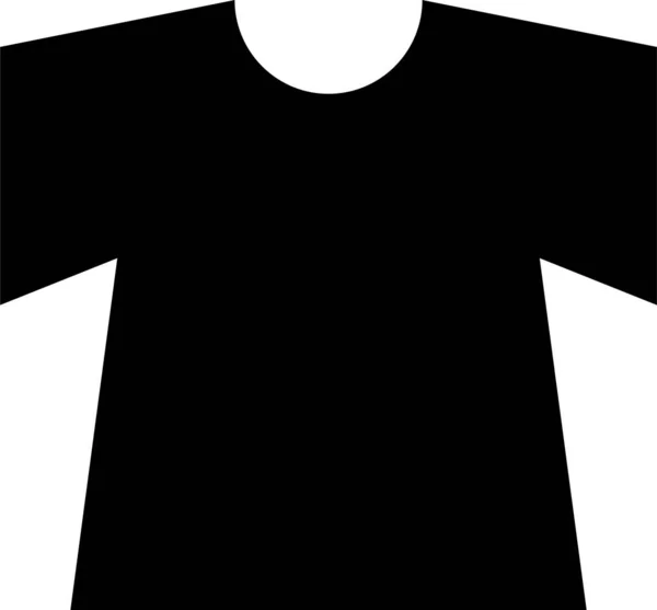Ikon Pakaian Kemeja Dalam Gaya Padat - Stok Vektor