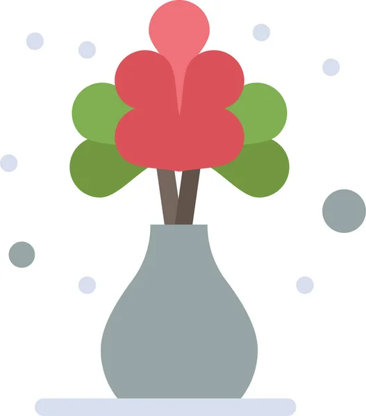 Fleur Maison Vivant Icône Dans Catégorie Familyhome — Image vectorielle