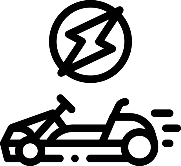 Icône Karting Kart Électrique — Image vectorielle