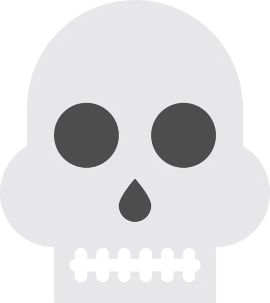 Csont Karakter Halloween Ikon Lapos Stílusban — Stock Vector