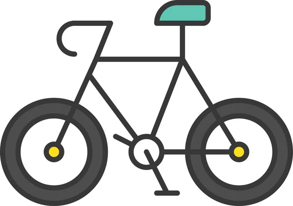 Cykel Cykel Trafik Ikon Ifylld Skissera Stil — Stock vektor