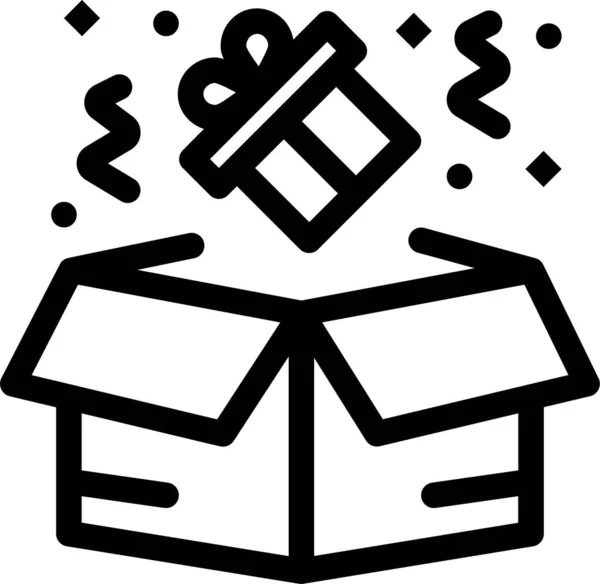 Birthday Box Gift Icon Eventsandentertainment Category — Stock Vector