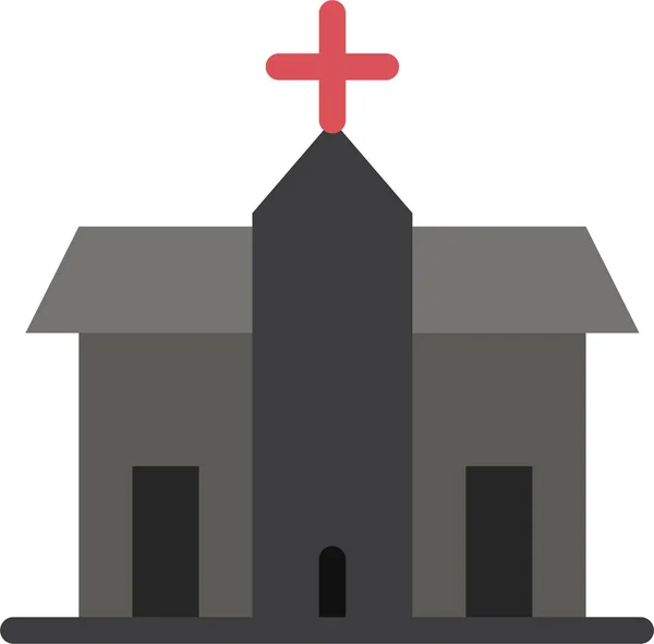 Hristiyan Kilisesi Ikonu Inşa Etmek — Stok Vektör