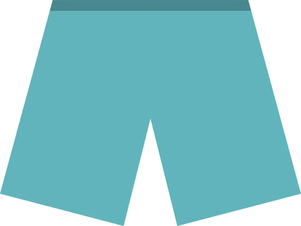 Clothes Shorts Boxer Shorts Icon Flat Style — Stock Vector