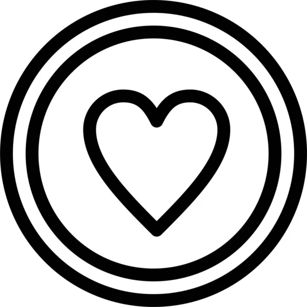 Ikona Udělení Srdce — Stockový vektor